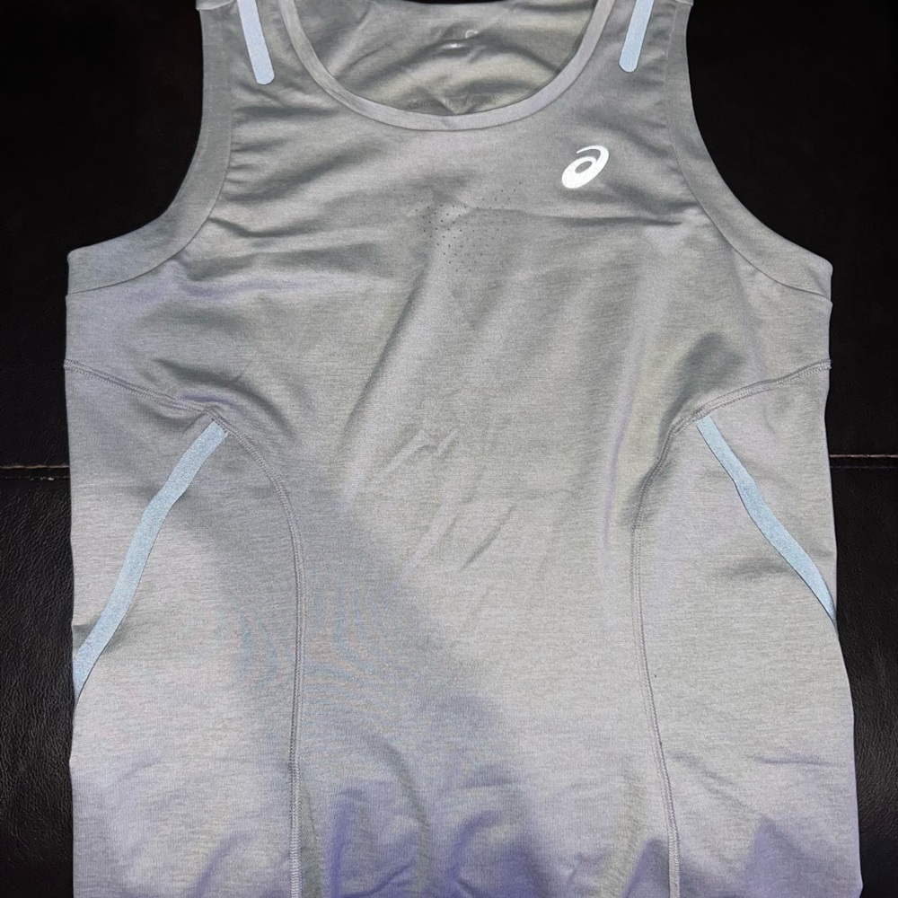 Asics Gray Athletic Tank Size Medium
